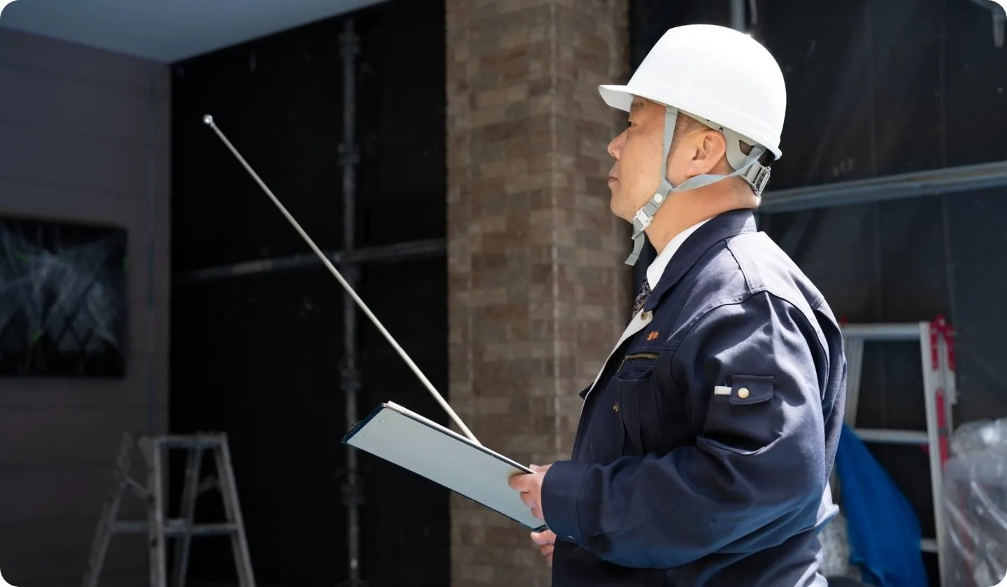 現場での確認作業